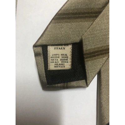 Pre-owned Burberry Silk Tie In Beige