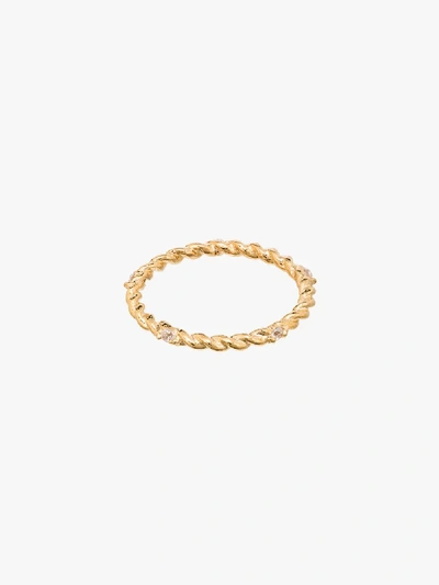 Shop Joanna Laura Constantine Gold-plated Twisted Crystal Ring Set