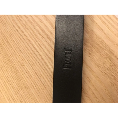 Pre-owned Piaget Leather Belt In Black
