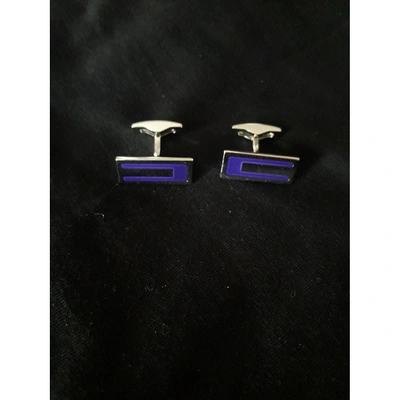 Pre-owned S.t. Dupont Cufflinks In Silver