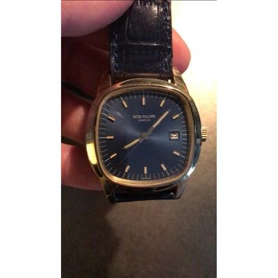 Pre-owned Patek Philippe Yellow Gold Watch In Blue