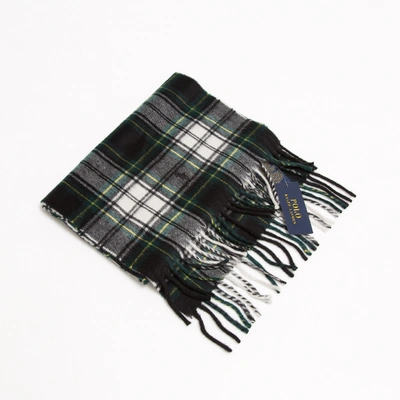 Pre-owned Polo Ralph Lauren Cashmere Scarf & Pocket Square In Black