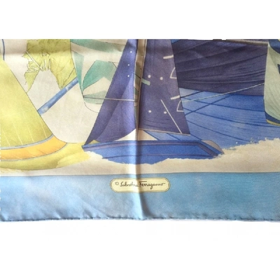 Pre-owned Ferragamo Silk Scarf & Pocket Square In Multicolour