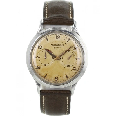 Pre-owned Jaeger-lecoultre Vintage Khaki Leather Watch