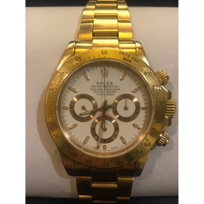 Pre-owned Rolex Daytona Yellow Gold Watch