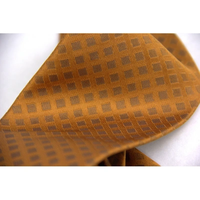 Pre-owned Kiton Silk Tie In Orange