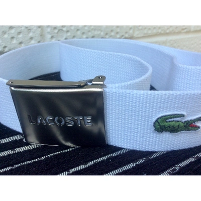 Pre-owned Lacoste Belt In White