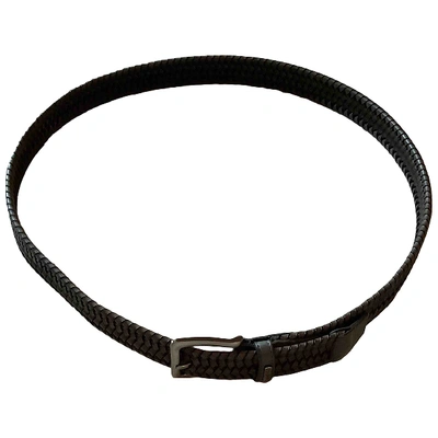 Pre-owned Baldinini Grey Leather Belt