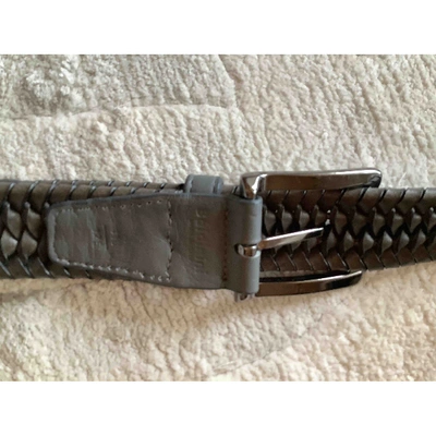 Pre-owned Baldinini Grey Leather Belt