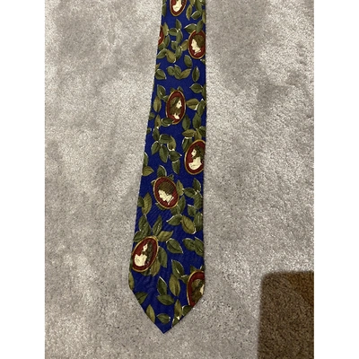 Pre-owned Hugo Boss Silk Tie In Blue