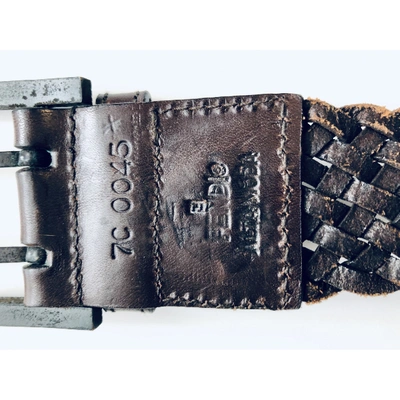 Pre-owned Fendi Leather Belt In Brown