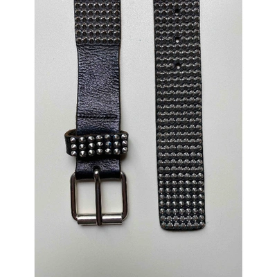 Pre-owned Htc Black Leather Belt