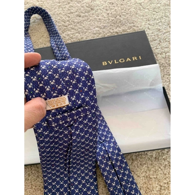 Pre-owned Bulgari Silk Tie In Blue