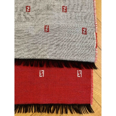 Pre-owned Fendi Wool Scarf & Pocket Square In Multicolour