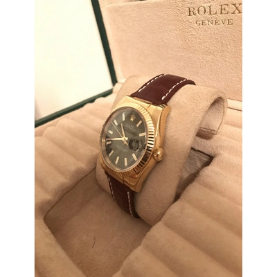 Pre-owned Rolex Datejust 36mm Yellow Gold Watch In Other