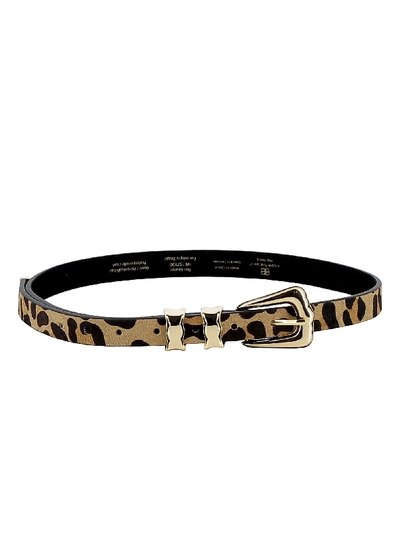 Shop B-low The Belt Leopard Belt In Black/brown
