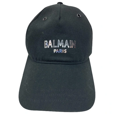 Pre-owned Balmain Cloth Hat In Black