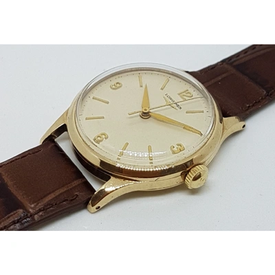 Pre-owned Longines Yellow Gold Watch In Silver