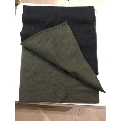 Pre-owned Cruciani Cashmere Scarf & Pocket Square In Khaki
