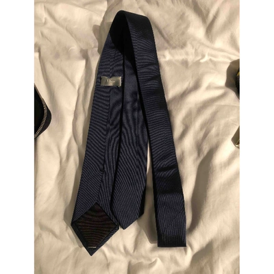 Pre-owned Dior Silk Tie In Navy