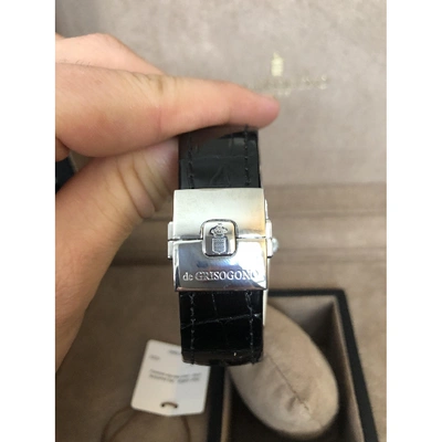 Pre-owned De Grisogono Silver Steel Watch