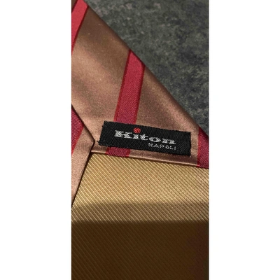 Pre-owned Kiton Silk Tie In Gold