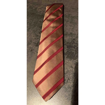 Pre-owned Kiton Silk Tie In Gold