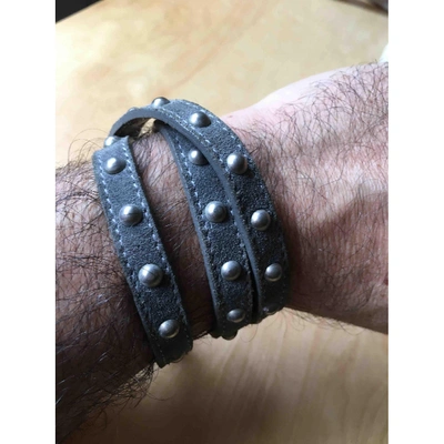 Pre-owned Marc Jacobs Leather Jewellery In Grey