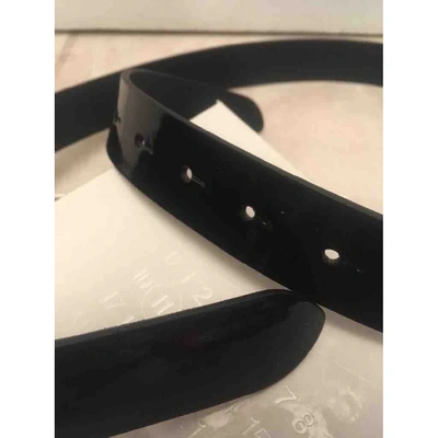 Pre-owned Maison Margiela Patent Leather Belt In Black