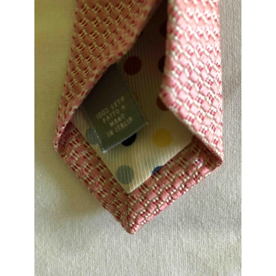 Pre-owned Altea Silk Tie In Pink