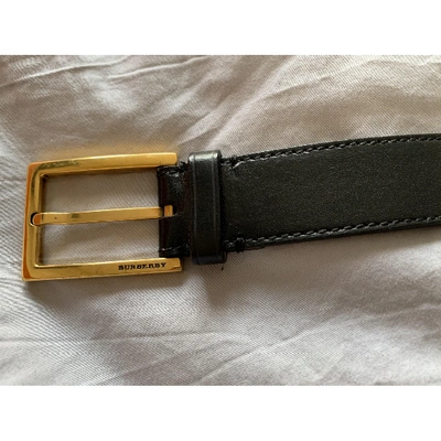 Pre-owned Burberry Black Leather Belt