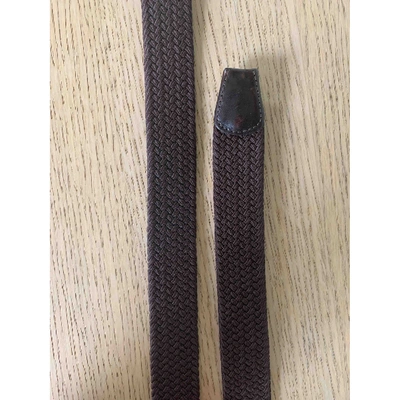 Pre-owned Tommy Hilfiger Brown Cloth Belt