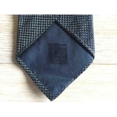 Pre-owned Valentino Garavani Silk Tie In Grey