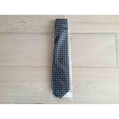 Pre-owned Saint Laurent Silk Tie In Navy