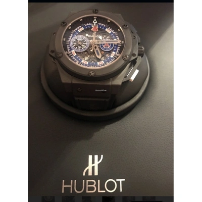 Pre-owned Hublot Big Bang  Black Ceramic Watch