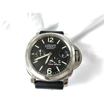 Pre-owned Panerai Luminor  Black Steel Watch