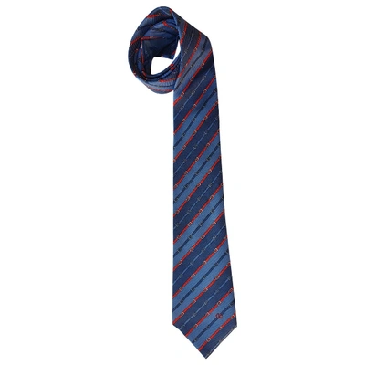 Pre-owned Gucci Silk Tie In Navy