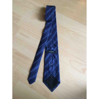 Pre-owned Givenchy Silk Tie In Blue