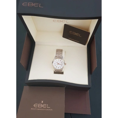 Pre-owned Ebel Wave Khaki White Gold Watch