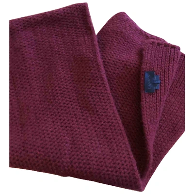 Pre-owned Lanvin Burgundy Wool Scarf & Pocket Squares
