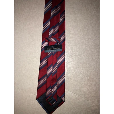 Pre-owned Guy Laroche Silk Tie In Red