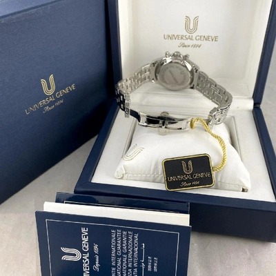 Pre-owned Universal Geneve White Steel Watch