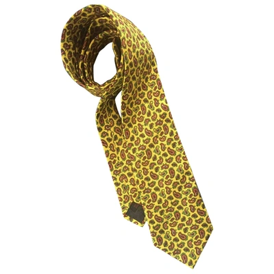 Pre-owned Etro Silk Tie In Yellow
