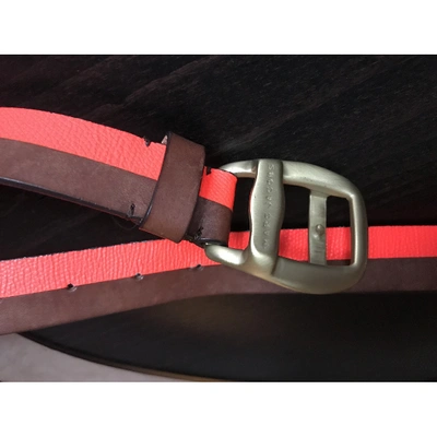 Pre-owned Marc Jacobs Leather Belt In Brown