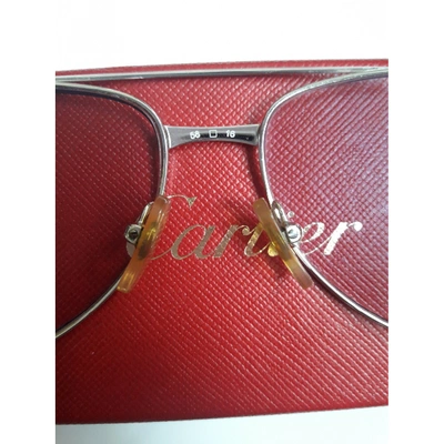 Pre-owned Cartier Silver Metal Sunglasses