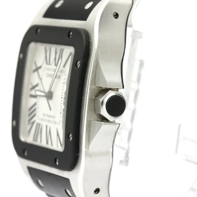 Pre-owned Cartier Santos 100 Silver Steel Watch