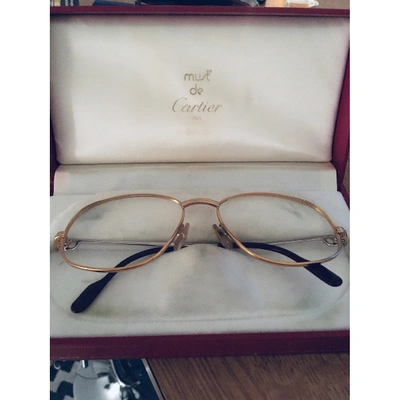 Pre-owned Cartier Gold Metal Sunglasses