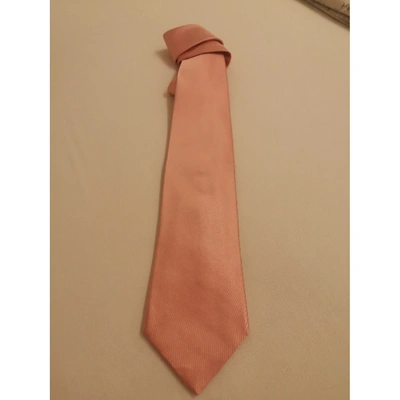 Pre-owned Ermenegildo Zegna Silk Tie In Pink