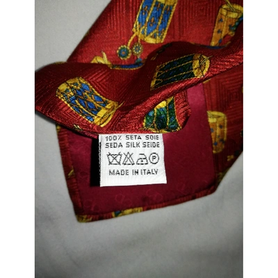 Pre-owned Valentino Garavani Silk Tie In Red