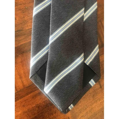 Pre-owned Guy Laroche Silk Tie In Blue